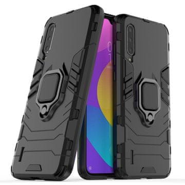 GS Ovitek za Xiaomi Mi 9 Lite, oklepljen s stojalom, črn
