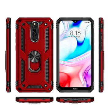 Overboard Oklepni ovitek za Xiaomi Redmi 8 / 8A, Nox Case Ring, rdeč