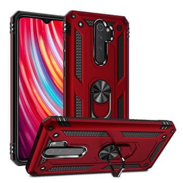 GS Oklepni ovitek za Xiaomi Redmi Note 8 Pro, Nox Case Ring, rdeč