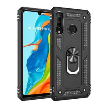 GS Oklepni ovitek za Huawei P30 Lite, Nox Case Ring, črn