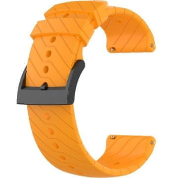GS Silikonski pašček za Suunto 9 24 mm - oranžen