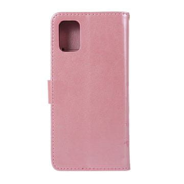 GS Ovitek za Samsung Galaxy A51, metulj, roza zlat