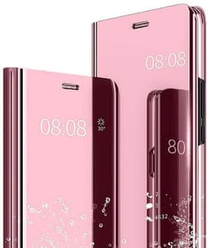 GS Ovitek za Huawei Y6P Clear View, roza zlat