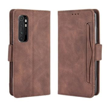 GS Ovitek s preklopom za Xiaomi Mi Note 10 Lite, reža za kartico, rjava