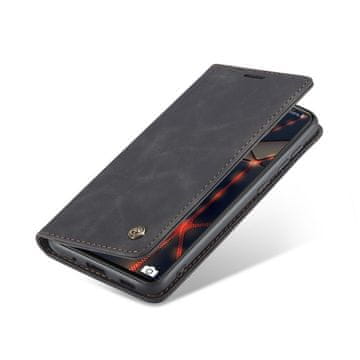 CaseMe Ovitek za Samsung Galaxy S20 FE, usnjena denarnica, črna