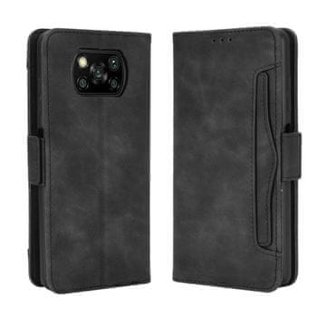 GS Ovitek z zaklopom za Xiaomi Poco X3 NFC / Poco X3 Pro, reža za kartico, črna