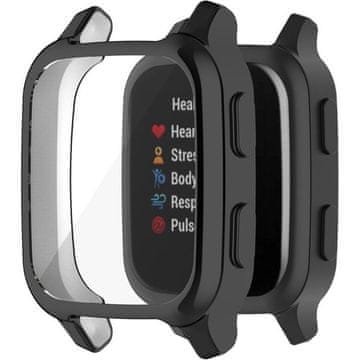GS 2v1 ovitek z zaščitnim ščitnikom za zaslon za Garmin Venu Sq, črn