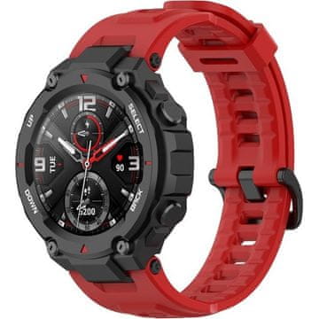 GS Silikonski pašček za Amazfit T-Rex/T-Rex PRO, rdeč