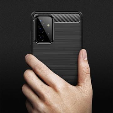 Overboard Ovitek za Samsung Galaxy A72 5G / A72 LTE, Karbon, črn