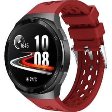 GS Silikonski pašček za Huawei Watch GT 2e, rdeč