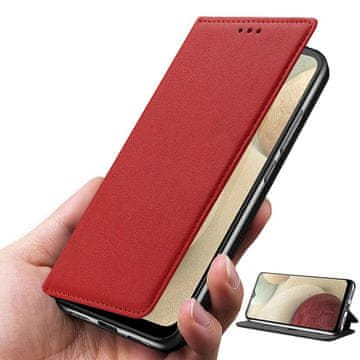 Overboard Usnjena denarnica za Samsung Galaxy A02s, bordo