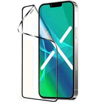 Overboard 5D polno lepljeno keramično hibridno steklo za iPhone 12 Mini, črno