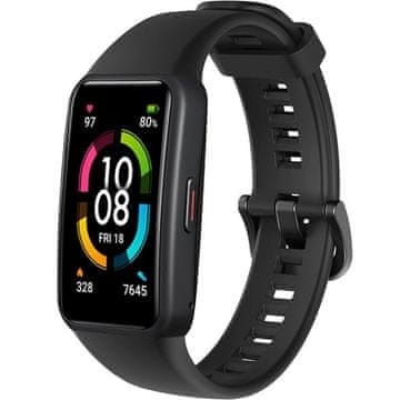 GS Silikonski pašček za Huawei Band 6 / Honor Band 6, črn