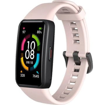 GS Silikonski pašček za Huawei Band 6 / Honor Band 6, roza