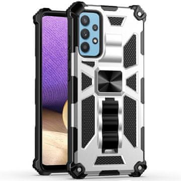 Overboard Ovitek za Samsung Galaxy A32 5G, oklepno stojalo, srebrn