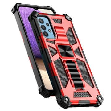 Overboard Ovitek Armor Kickstand za Samsung Galaxy A32 5G, rdeč