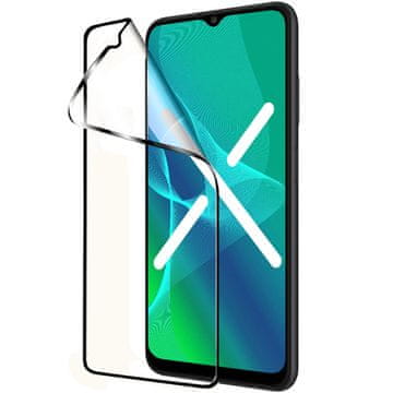 Overboard 5D polno lepljeno keramično hibridno steklo za Samsung Galaxy A02s / A03S, črno