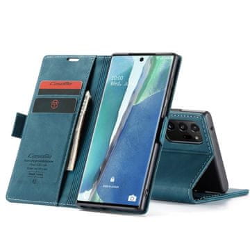 CaseMe Ovitek za Samsung Galaxy Note 20 Ultra, usnjena denarnica, zelena