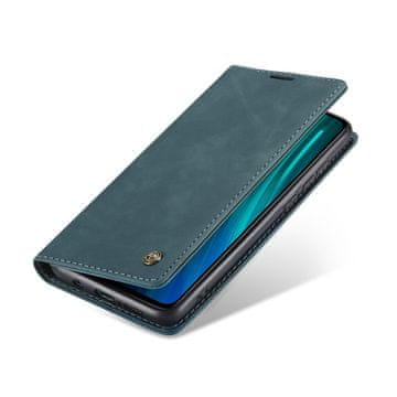 CaseMe Ovitek za Xiaomi Redmi Note 8 Pro, usnjena denarnica, turkizna