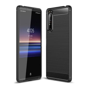 GS Ovitek za Sony Xperia 1 II, Karbon, črn