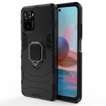 Overboard Ovitek za Xiaomi Redmi Note 10/10S, obroč za stojalo, črn