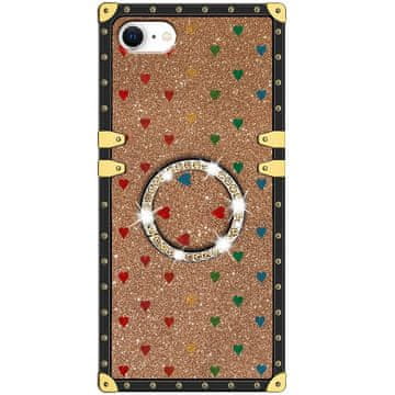 GS Kovček za iPhone 7/8/SE 2020/SE 2022, zlata srčka