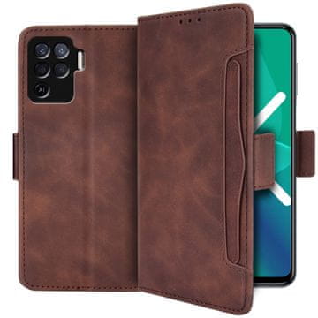 GS Ovitek za Oppo Reno5 Lite, reža za kartico, rjava