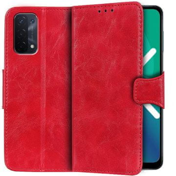 Overboard Usnjena denarnica za Oppo A54 5G/A74 5G/A93 5G, rdeča