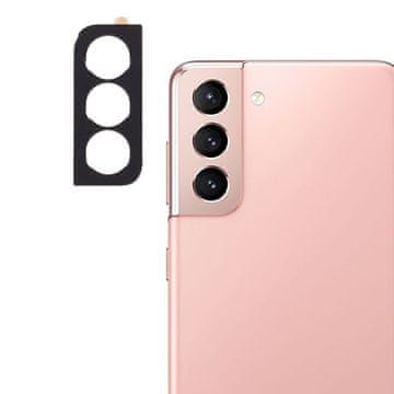 GS Kovinski ovitek za kamero za Samsung Galaxy S21, črn