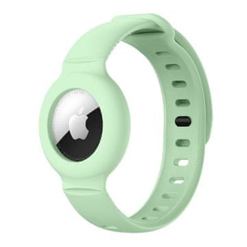 GS Silikonski gumijasti pašček za Apple AirTag 2/1, zelen