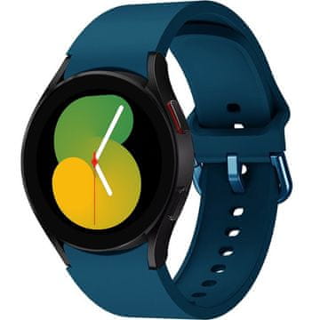 GS Silikonski pašček za Samsung Galaxy Watch 4/5/6/7 40/42/43/44/45/46/47 mm, moder