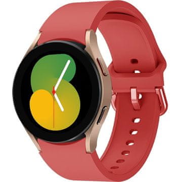 GS Silikonski pašček za Samsung Galaxy Watch 4/5/6/7 40/42/43/44/45/46/47 mm, rdeč