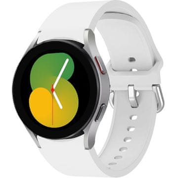 GS Silikonski pašček za Samsung Galaxy Watch 4/5/6/7 40/42/43/44/45/46/47 mm, bel