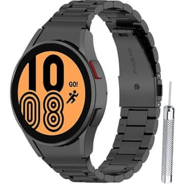 GS Zapestnica za Samsung Galaxy Watch 4/5/6/7/FE 40/42/43/44/45/46/47mm, črna