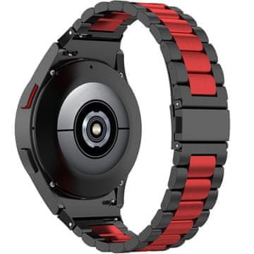 GS Zapestnica za Samsung Galaxy Watch 4/5/6 40/42/43/44/45/46/47 mm, črna / rdeča