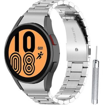 GS Zapestnica za Samsung Galaxy Watch 4/5/6/7/FE 40/42/43/44/45/46/47mm, srebrna