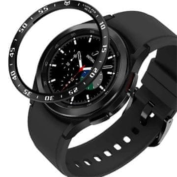 GS Ovitek z obročem za Galaxy Watch 4 Classic 46 mm, črn
