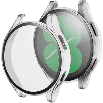 GS Ovitek 2 v 1 + kaljeno steklo za Samsung Galaxy Watch 4 40 mm, prozoren