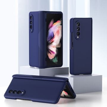 GS Ovitek za Samsung Galaxy Z Fold3 5G, s steklom, moder
