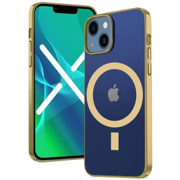 GS ERBORD hibridni ovitek MagSafe za iPhone 13, zlat