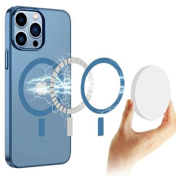GS Ovitek za iPhone 13 Pro Max, hibridni ovitek ERBORD MagSafe, moder