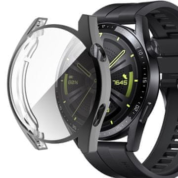 GS Ovitek 2 v 1 z zaščitnim ovitko za Huawei Watch GT 3 46 mm, črn