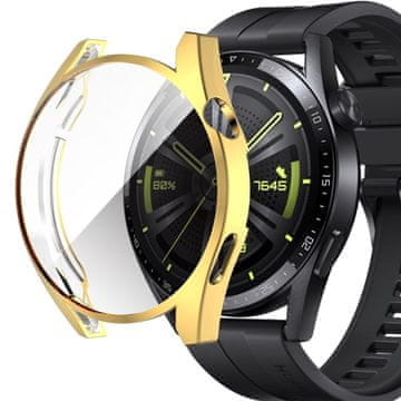 GS Ovitek 2 v 1 z zaščitnim ovitko za Huawei Watch GT 3 42 mm, zlat