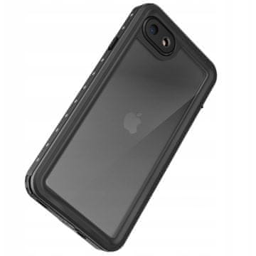 GS Vodoodporni ovitek IP68 za iPhone 7/8/SE 2020/SE 2022, črne barve