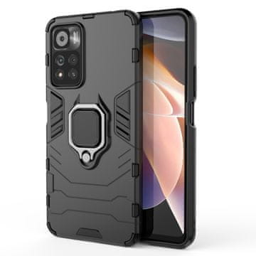 Overboard Ovitek za Xiaomi Poco M4 Pro 5G / Redmi Note 11S 5G, obroč s stojalo, črn