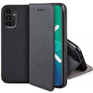GS Ovitek za Samsung Galaxy A25 5G, pametni magnet, črn + 9H steklo