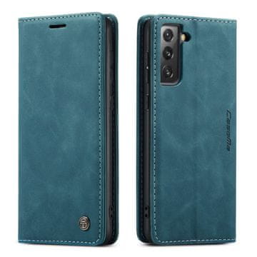 CaseMe za Samsung Galaxy S21 FE, usnjen ovitek denarnica, zelen