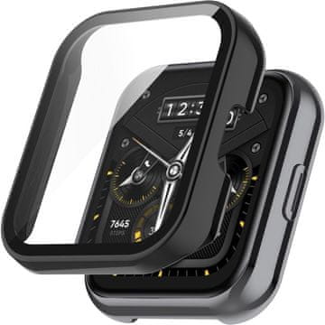 GS Ovitek 2 v 1 z vgrajenim kaljenim steklom za Realme Watch 2 Pro, črn