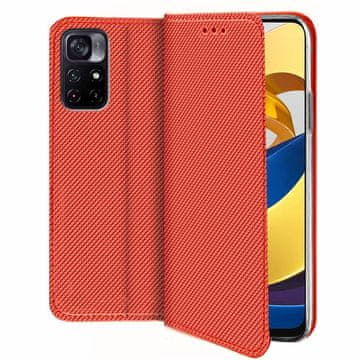 Overboard Pametni magnetni ovitek za Xiaomi Poco M4 Pro 5G / Redmi Note 11S 5G, rdeč