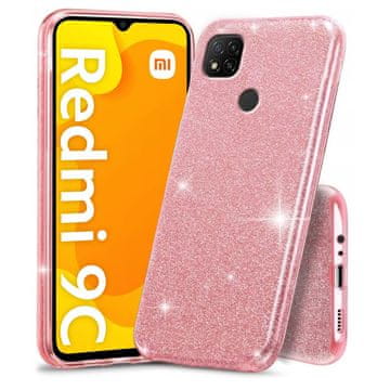GS Bleščeč ovitek za Xiaomi Redmi 9C, roza